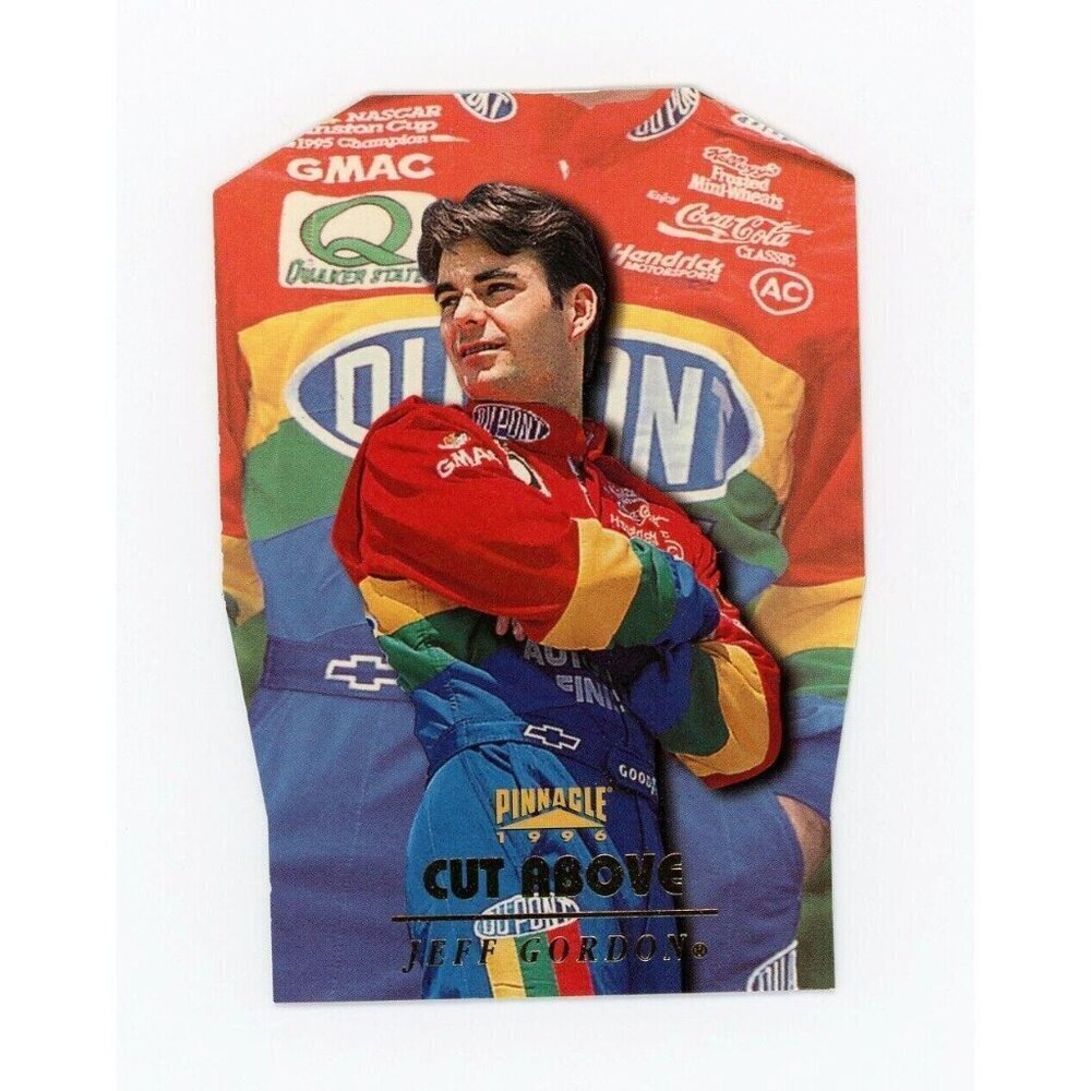 Jeff Gordon 1996 Pinnacle Cut Above Foil Stamped Die Cut Insert Card DC #1